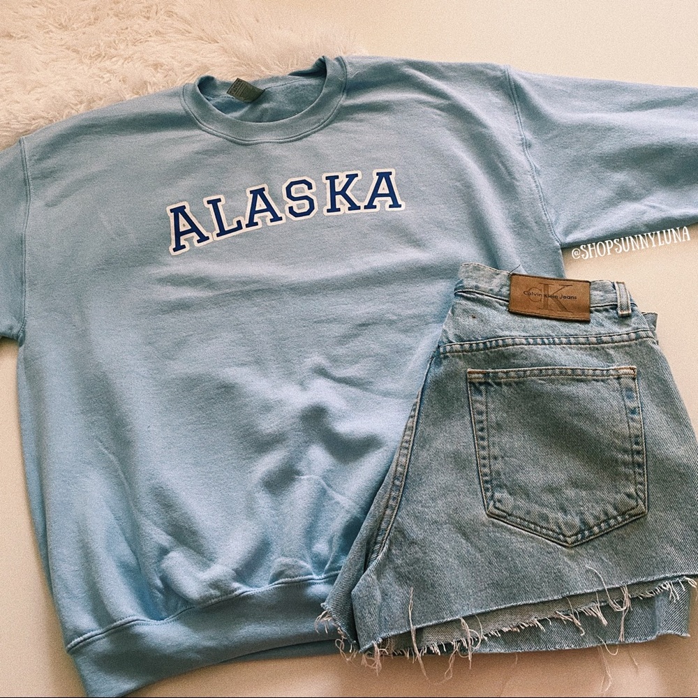 Alaska Blue Crewneck Sweater